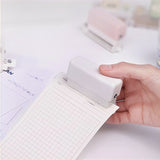 6-Hole Portable Paper Punch for Notebook, Diary, Scrapbook - 2 Sheets Capacity